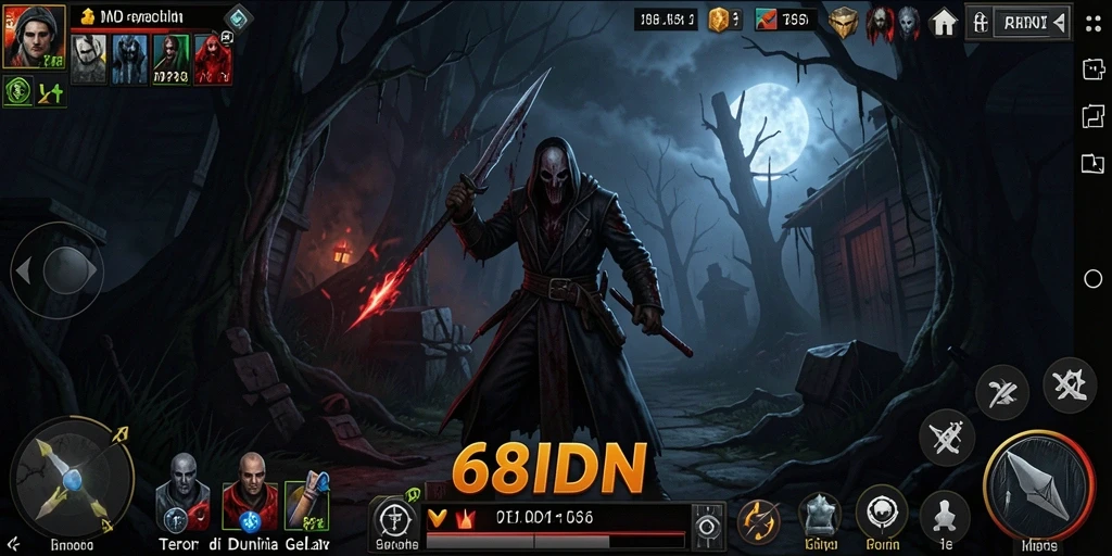 Screenshot menunjukkan momen menegangkan saat menghadapi hantu.