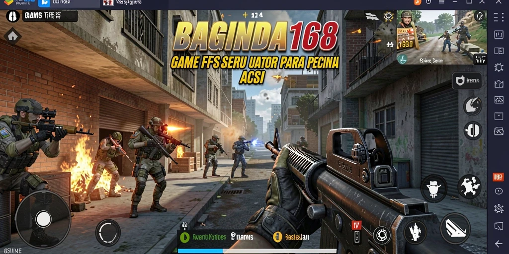 Screenshot utama BAGINDA168 menampilkan aksi mendebarkan dalam gameplay FPS.