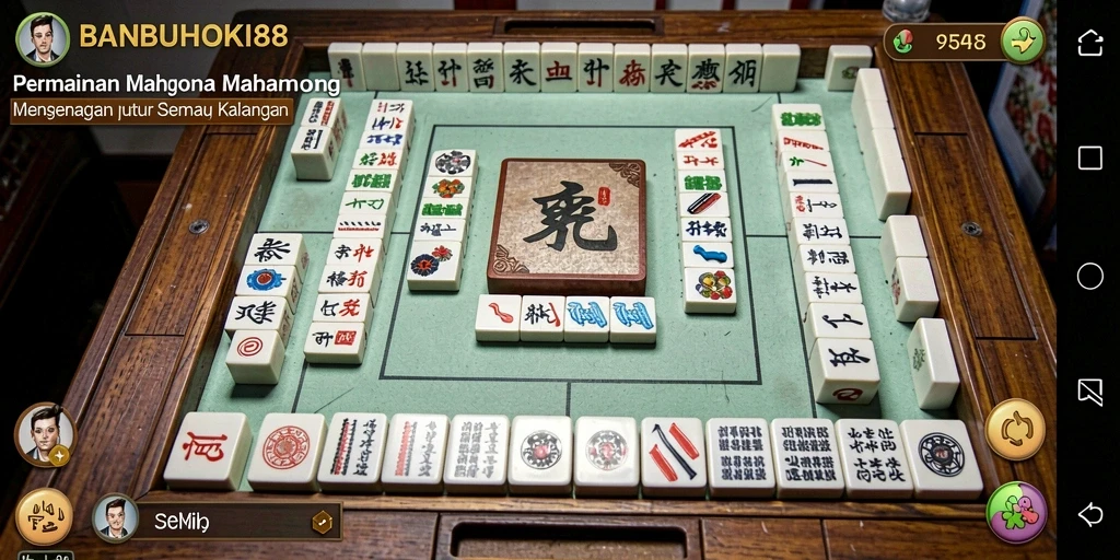 Screenshot utama BANBUHOKI88 menampilkan gameplay Mahjong yang menarik.