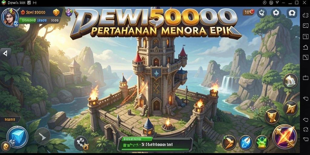 Tampilan gameplay DEWI5000 yang mendebarkan dan menantang.