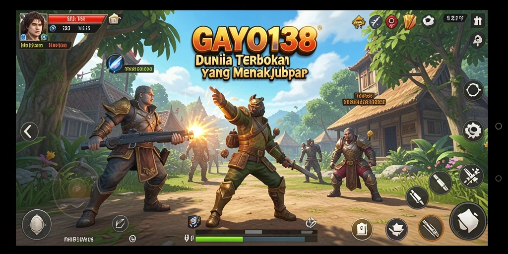 Tangkapan layar menampilkan aksi seru dalam gameplay Open World GAYO138.