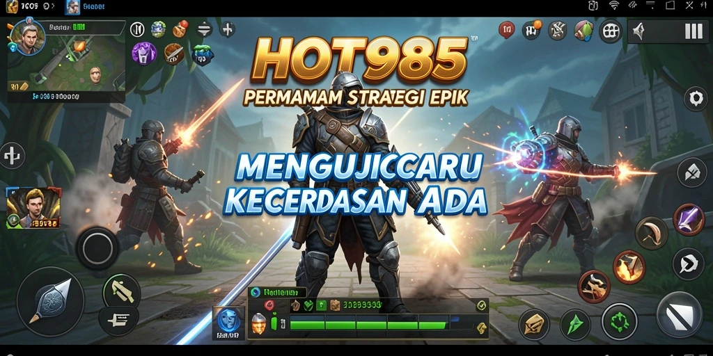 Tampilan gameplay epik dari dunia strategi HOT985.