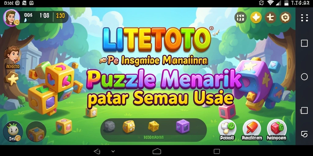 Tampilan gameplay LITETOTO yang seru dan menantang di dalam game Puzzle.
