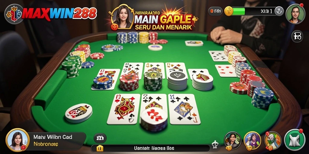 Tampilan gameplay Gaple yang seru dan interaktif.