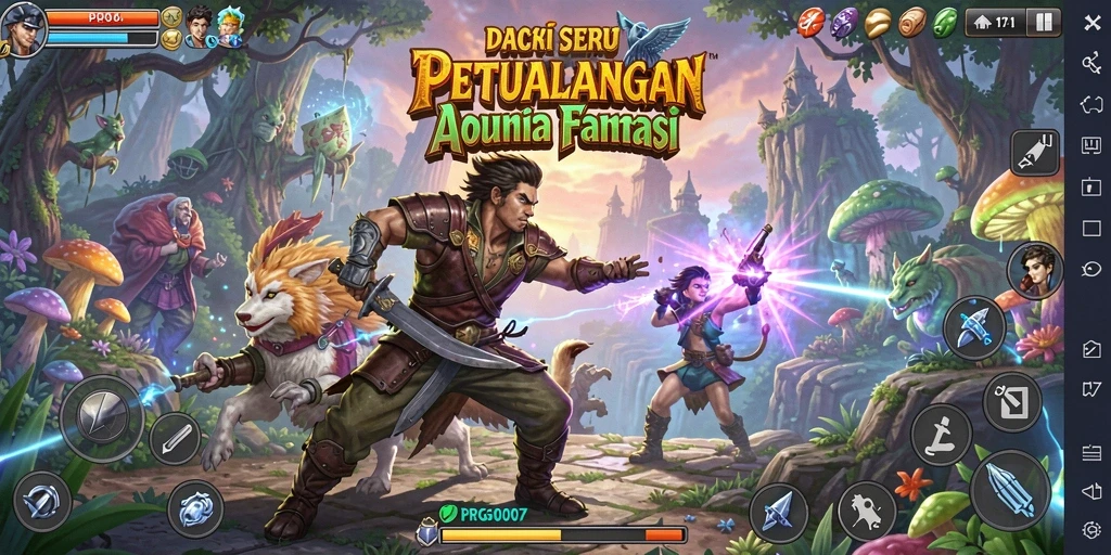 Tangkapan layar PRG007 menampilkan aksi seru dalam pertempuran ARPG.