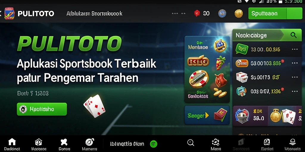 Tampilan antarmuka aplikasi PULITOTO dengan menu taruhan yang jelas.