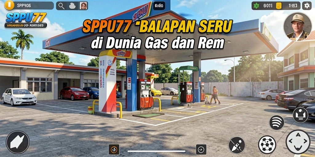 Screenshot dari gameplay balapan SPBU77 yang seru dan mendebarkan.
