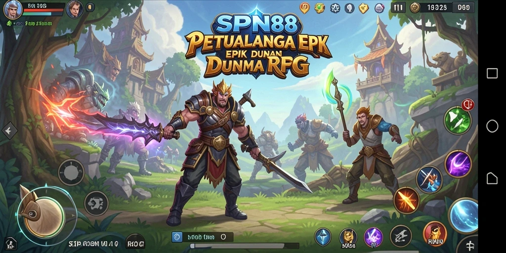 Gameplay mendebarkan SPN88 dengan aksi RPG seru.