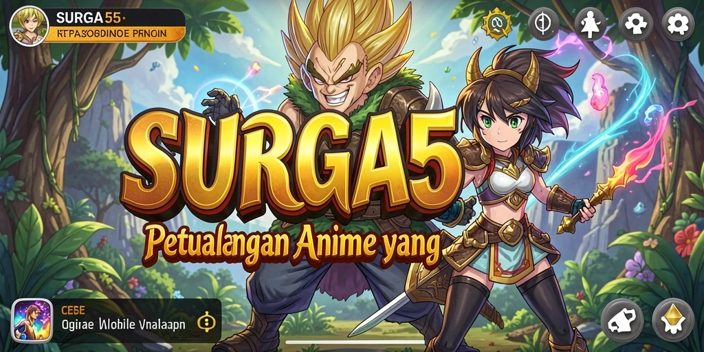 Tampilan screenshot SURGA55 yang menunjukkan aksi pertarungan karakter Anime.