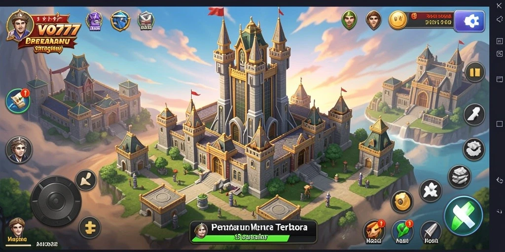 Screenshot utama VO777 menampilkan aksi pertahanan menara yang mendebarkan.